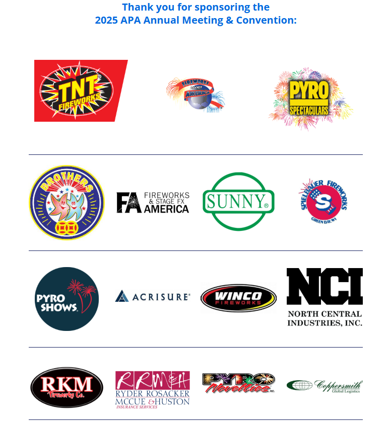 2025 Convention Sponsors